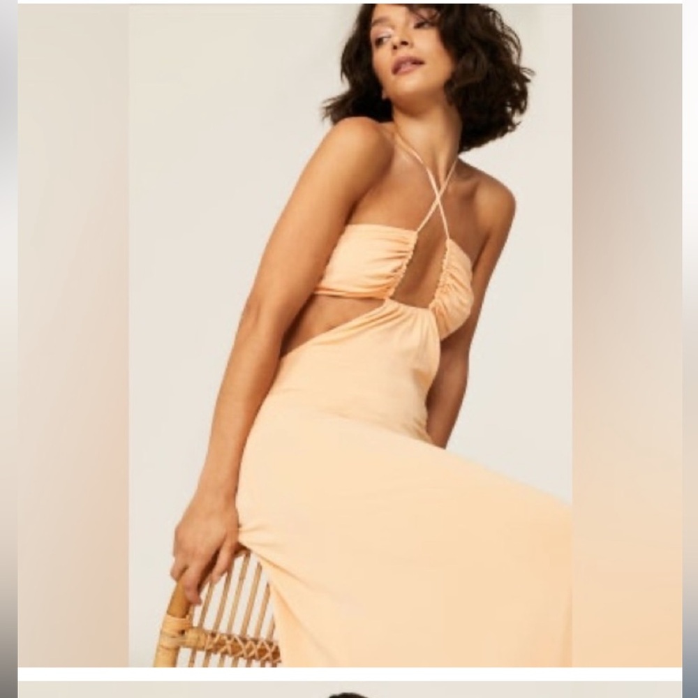 Rosetta Getty orange cut out maxi